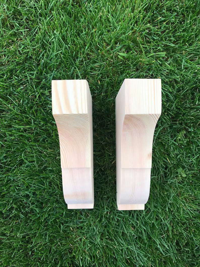 Wooden Corbels (Shelf Brackets) solid pine style i (1 pair)