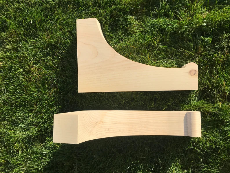 Wooden Corbels (Shelf Brackets) solid pine style O (1 pair)