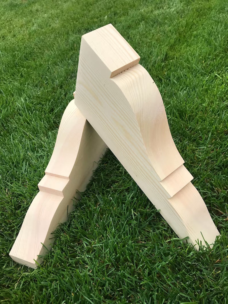 Wooden Corbels (Shelf Brackets) solid pine style K (1 pair)