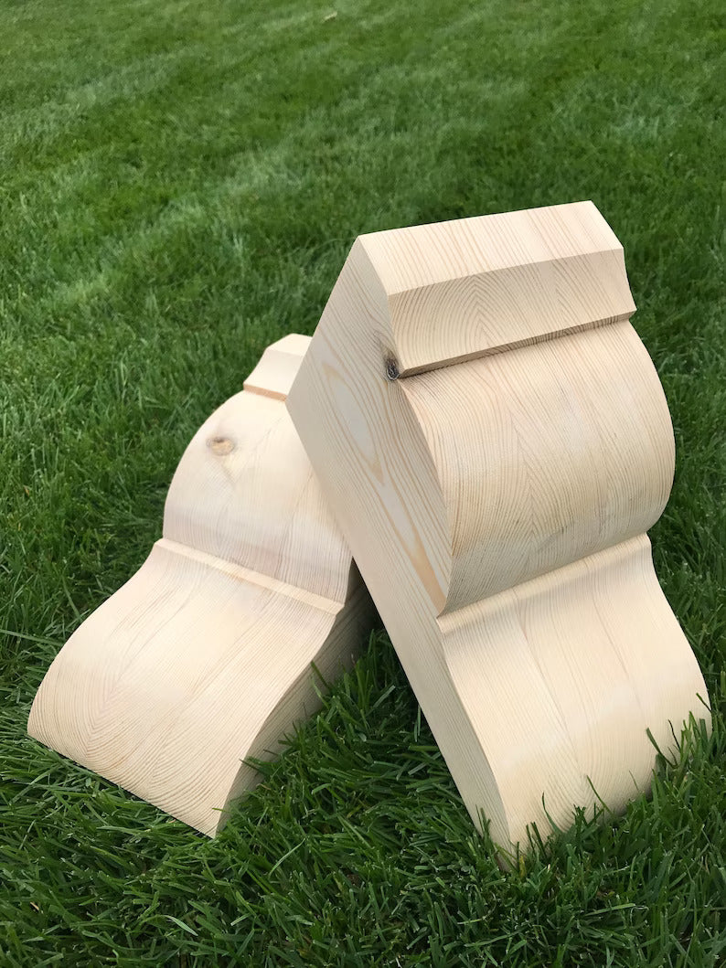 Wooden Corbels (Shelf Brackets) solid pine style G (1 pair)