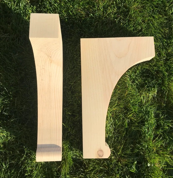 Wooden Corbels (Shelf Brackets) solid pine style O (1 pair)