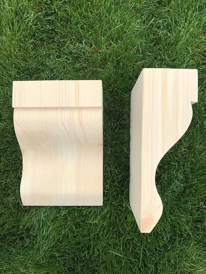 Wooden Corbels (Shelf Brackets) solid pine style AA (1 pair)