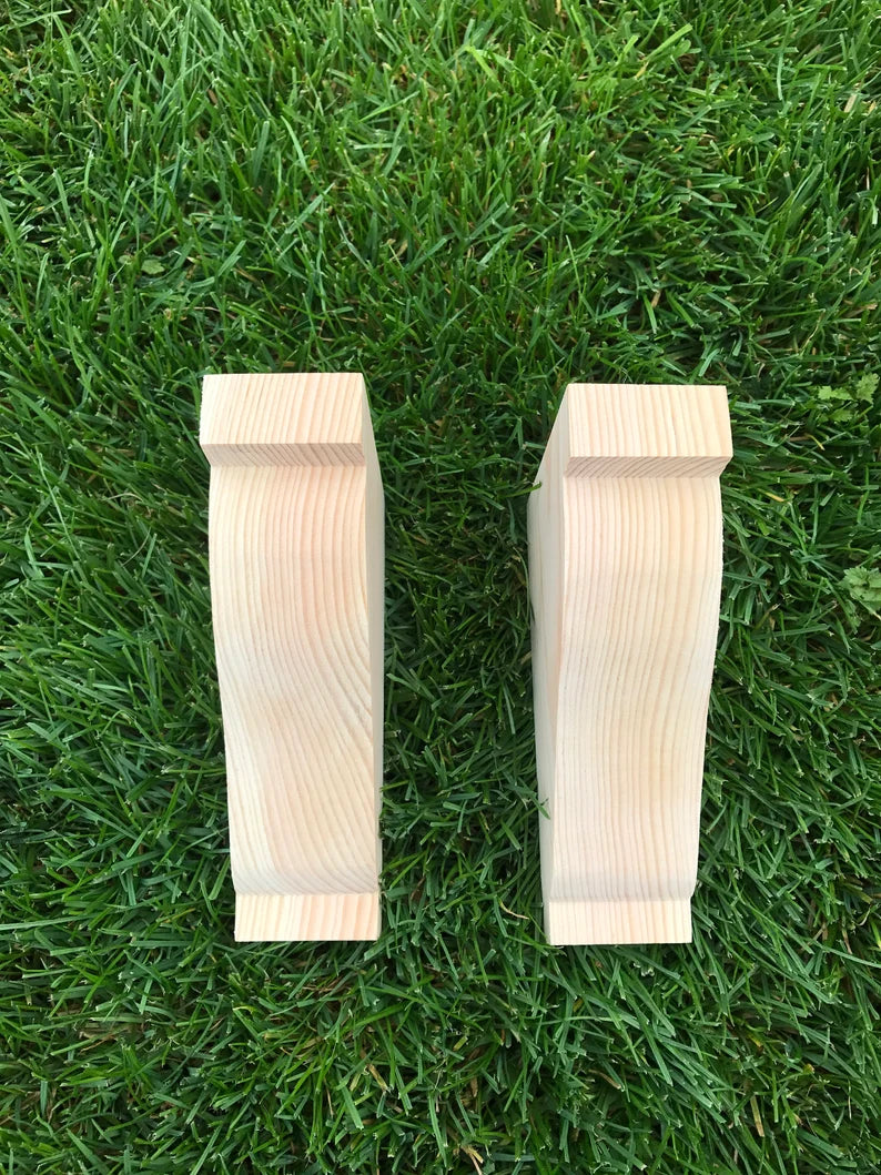 Wooden Corbels (Shelf Brackets) solid pine style L (1 pair)