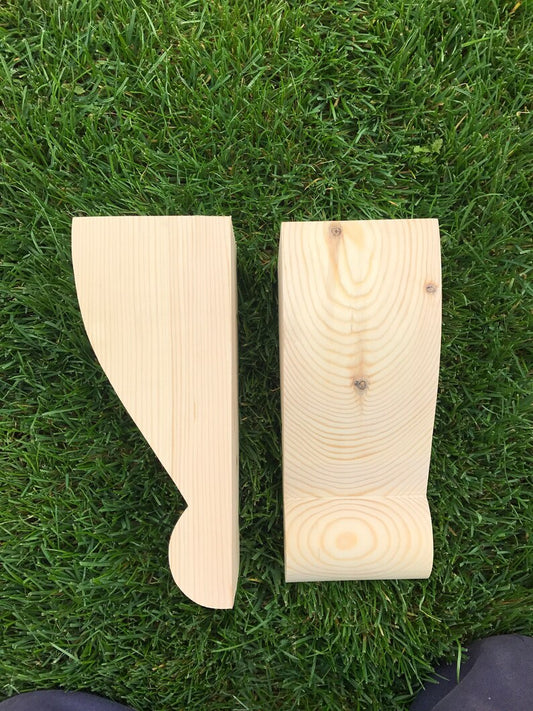 Wooden Corbels (Shelf Brackets) solid pine style H (1 pair)