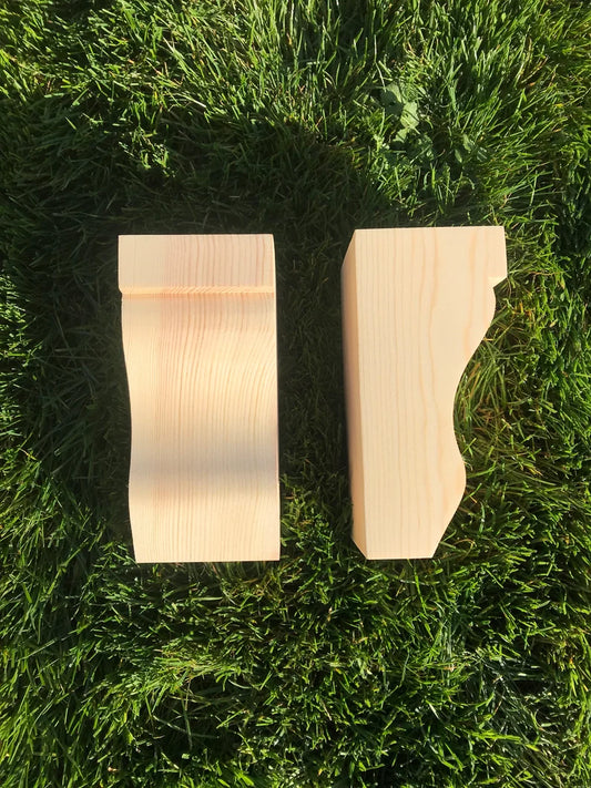 Wooden Corbels (Shelf Brackets) solid pine style BB (1 pair)