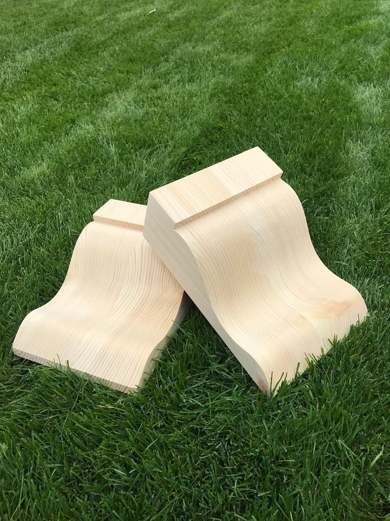 Wooden Corbels (Shelf Brackets) solid pine style AA (1 pair)