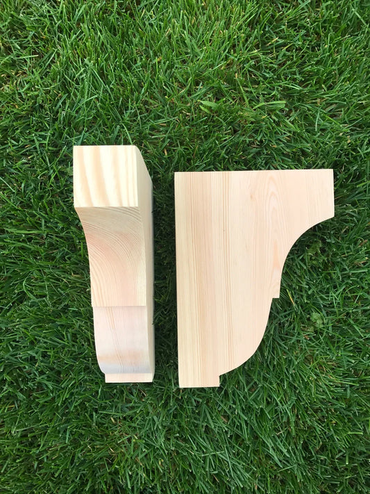 Wooden Corbels (Shelf Brackets) solid pine style i (1 pair)